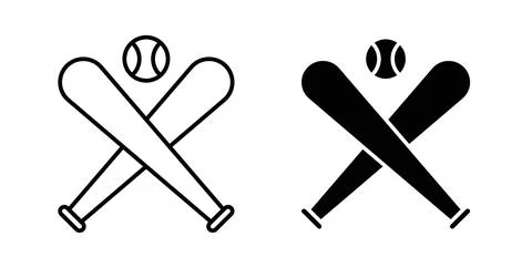Baseball icon Illustration designs pack for Web Stock Illustration