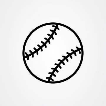 Baseball icon logo vector design Stock Illustration