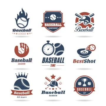 Baseball icon set  Stock Illustration