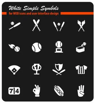 Baseball icon set Stock Illustration