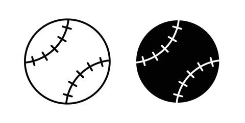 Baseball icon vector art Illustrations Stock Illustration