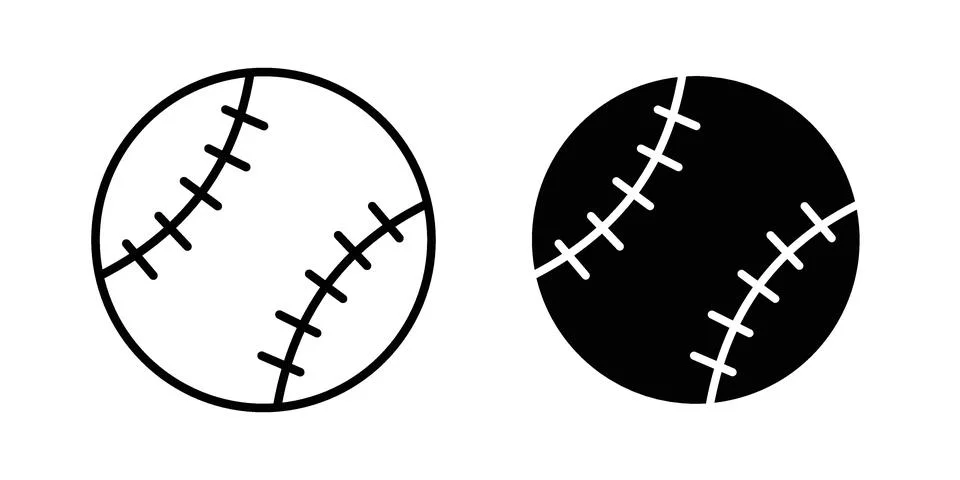 Baseball icon vector design illustrations Stock Illustration
