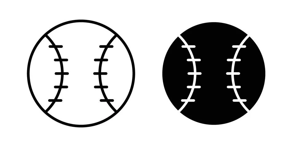 Baseball icon vector, illustration icon set Illustrazione stock