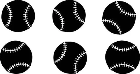 Baseball icon on white background Stock Illustration