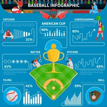 Baseball Infographics Elements Stock Illustration