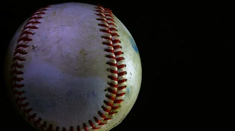 Baseball Isolated on black Rotating HD Stock Footage 41171844
