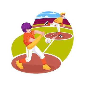 Baseball isolated cartoon vector illustration. Ilustración de archivo
