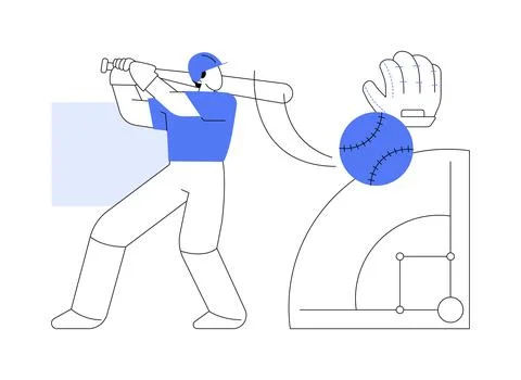 Baseball isolated cartoon vector illustrations. Ilustración de archivo