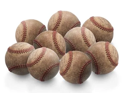 Baseball isolated on white background Stock Photos