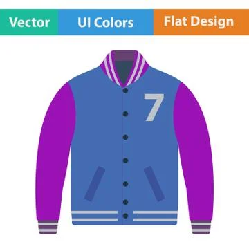 Baseball jacket icon Stock Illustration