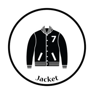 Baseball jacket icon Stock Illustration