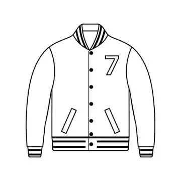 Baseball jacket icon Stock Illustration