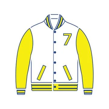 Baseball jacket icon Stock Illustration