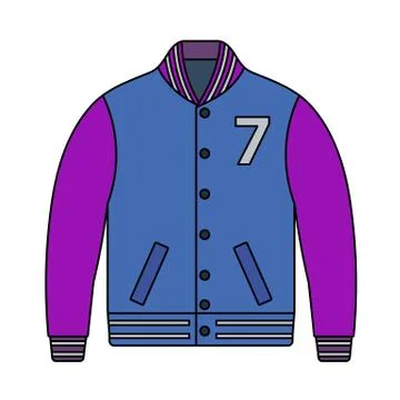 Baseball Jacket Icon Stock Illustration