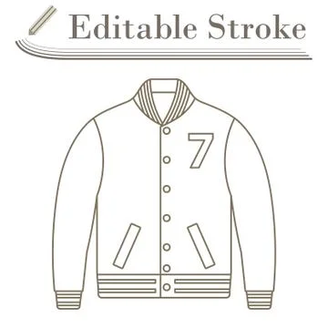 Baseball Jacket Icon Stock Illustration