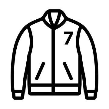 Baseball Jacket Icon Stock Illustration