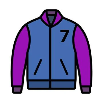 Baseball Jacket Icon Stock Illustration