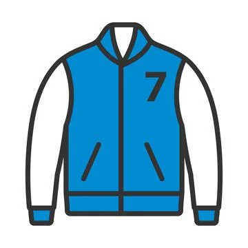 Baseball Jacket Icon Stock Illustration
