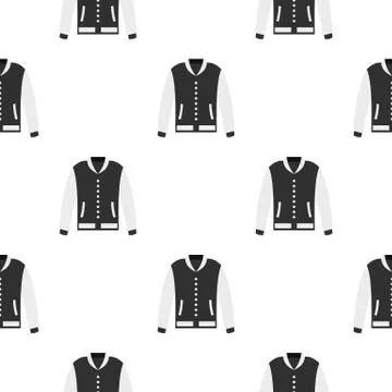 Baseball jacket pattern seamless Stock Illustration