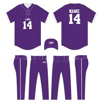 Baseball jersey uniform template mockup Design Vectors Stock Illustration