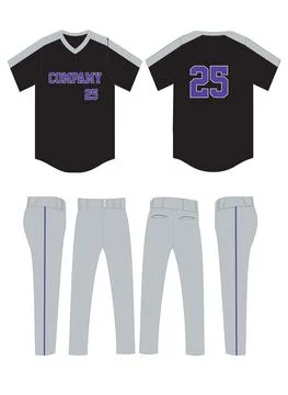 Baseball jersey uniform template mockup Custom Design Vectors Stock Illustration