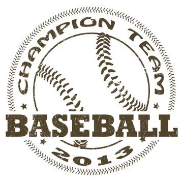 Baseball label Stock Illustration
