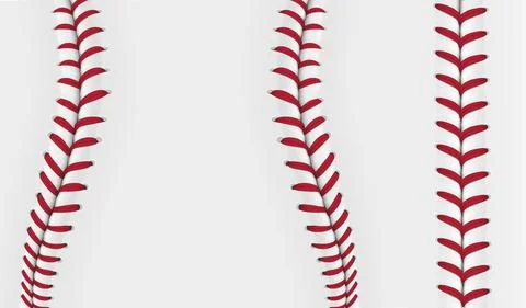 Baseball lace pattern, softball ball stitch thread Stock Illustration
