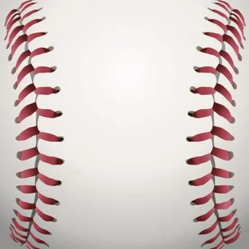 Baseball Laces Closeup Background Illustration Illustrazione stock