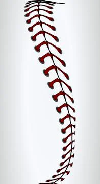Baseball Laces or Softball Stock Illustration