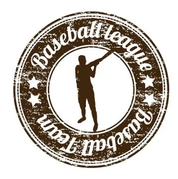 Baseball league over white background vector illustration Ilustração Stock