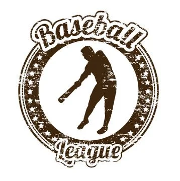 Baseball league over white background vector illustration Ilustração Stock