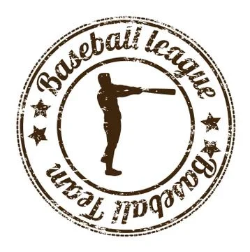 Baseball league over white background vector illustration Ilustração Stock