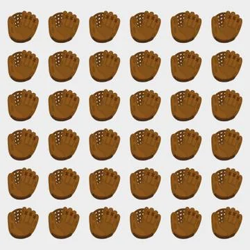 Baseball leather glove background Stock Illustration
