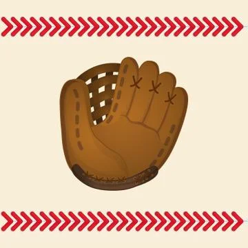 Baseball leather glove Illustrazione stock