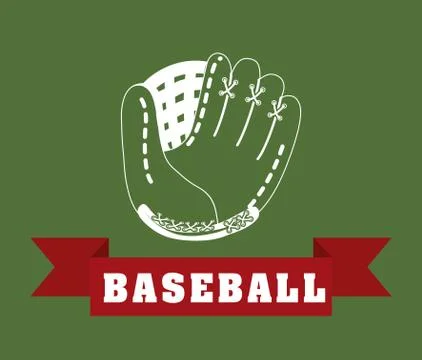 Baseball leather glove Stock Illustration