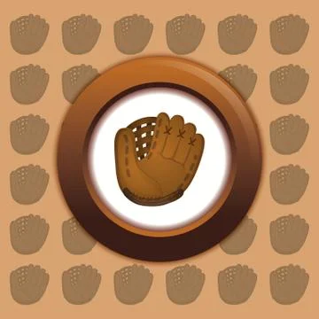 Baseball leather glove Stock Illustration