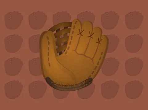 Baseball leather glove Stock Illustration