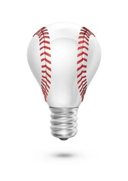 Baseball light bulb Illustrazione stock