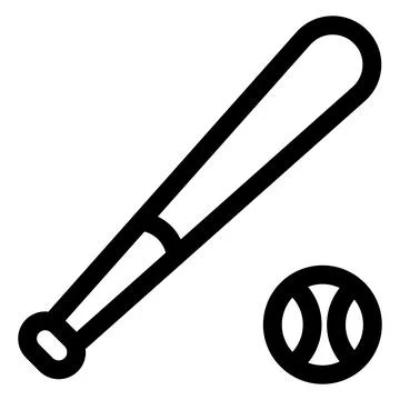 Baseball line icon vector illustration isolated on white background Stock Illustration