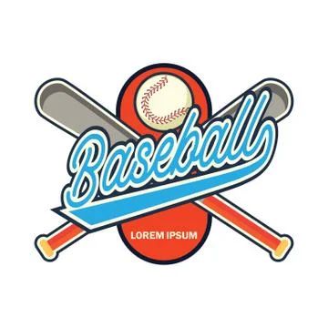 Baseball logo with text space for your slogan / tag line, vector illustration Stock Illustration