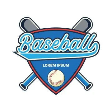 Baseball logo with text space for your slogan / tag line, vector illustration Stock Illustration