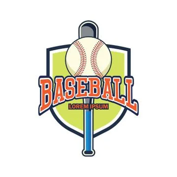 Baseball logo with text space for your slogan / tag line, vector illustration Stock Illustration