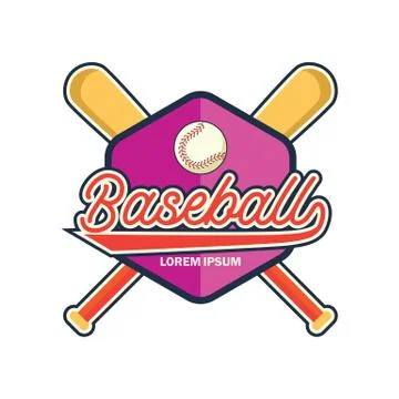 Baseball logo with text space for your slogan / tag line, vector illustration Stock Illustration