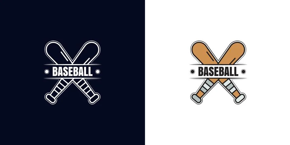 Baseball logo vector Stock Illustration