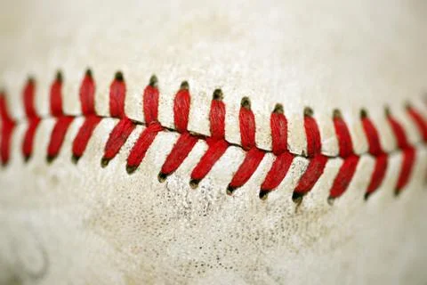 Baseball macro detail Stock Photos
