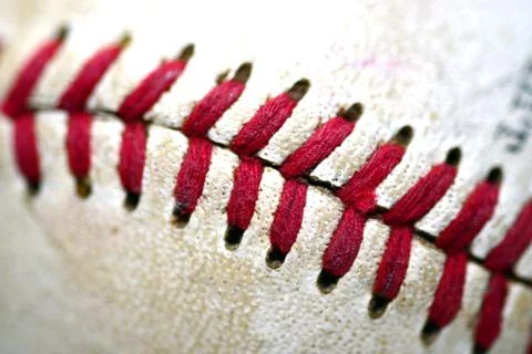 Baseball macro detail Stock Photos