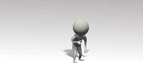 BaseBall Man 3D character animation Video stock 117095033