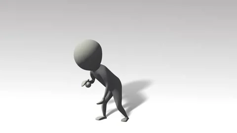 BaseBall Man 3D character animation 002 Video stock 117095039