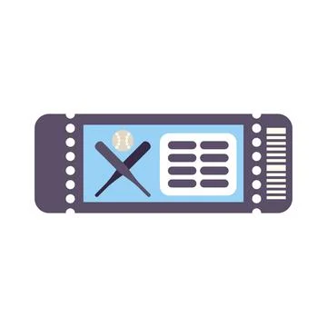 Baseball match game ticket vector illustration icon Stock Illustration