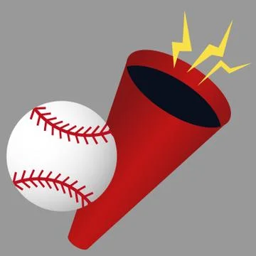Baseball Megaphone Stock Illustration